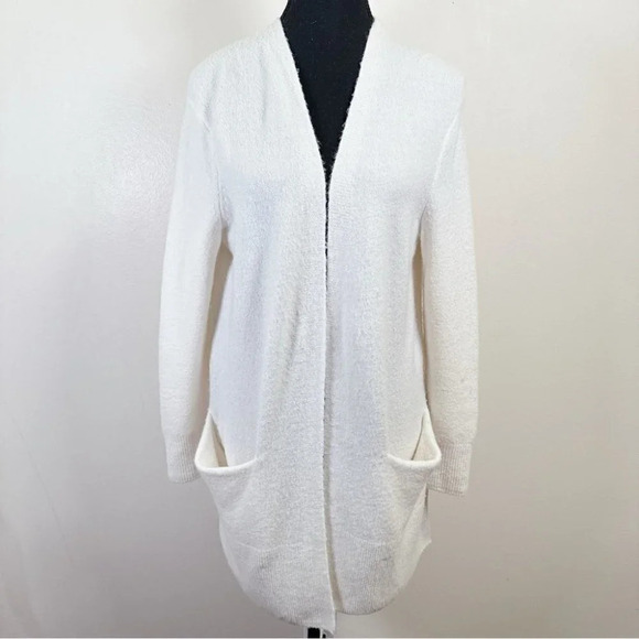 Madewell Merino Wool Alpaca Open Front White Cardigan - Picture 2 of 16